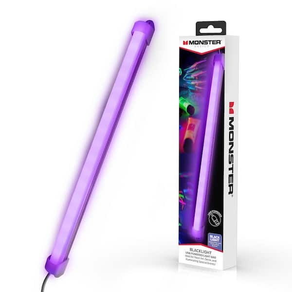 Monster Blacklight Light Bar, Creates Reflective Colors In Any Space/Environment, USB Power Cord