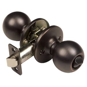 Ball Oil Rubbed Bronze Privacy Bed/Bath Door Knob