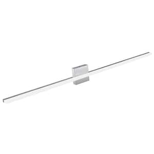 48 in. 1-Light 24-Watt 6500K Cool White Integrated LED Bathroom Vanity Light Bar