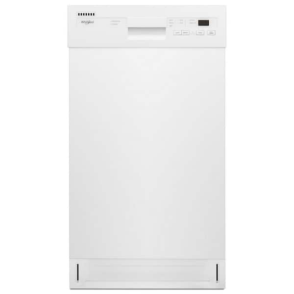 Whirlpool 18 in. Front Standard Built-In Dishwasher in White with 5-Cycles 50 dBA