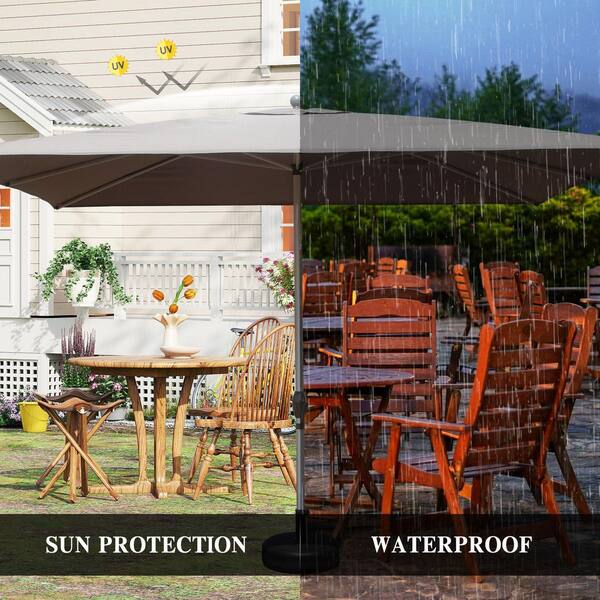 Tileon 11.5 ft. Aluminium Waterproof Outdoor Patio Umbrella