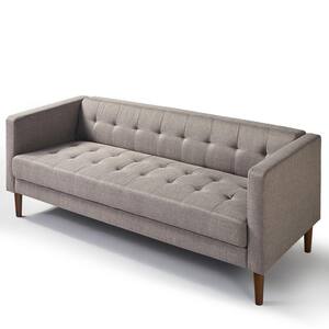 Pascal 29.9 in. Oatmeal Polyester 3-Seat Sofa Couch