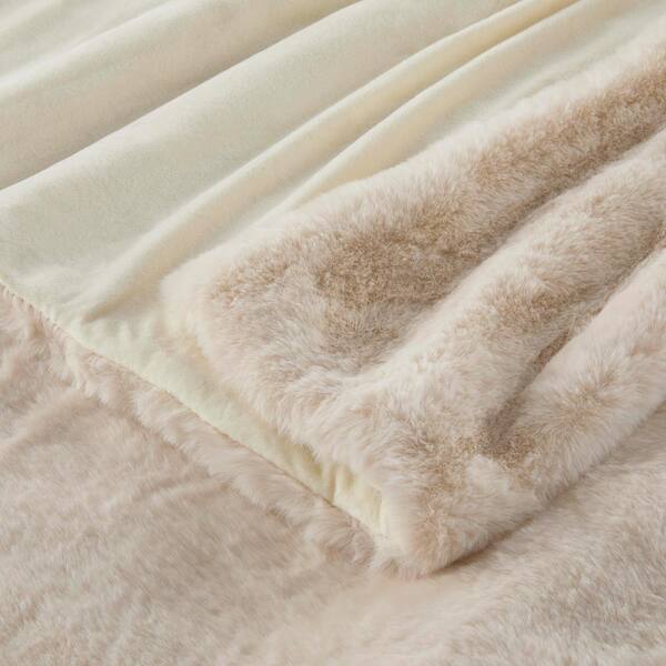 High Quality Rabbit Faux Fur Throw Blanket Sofa Bed Super Soft Plush Warm 2019 