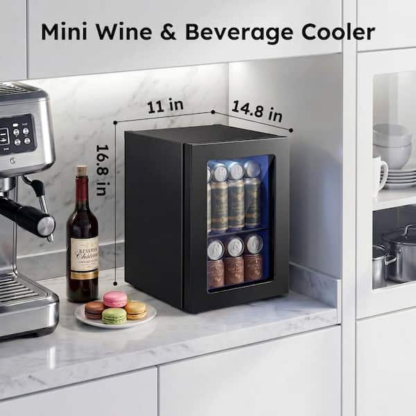 SIMZLIFE 11 in. Single Zone 6-Wine Bottles and 24-Cans Beverage