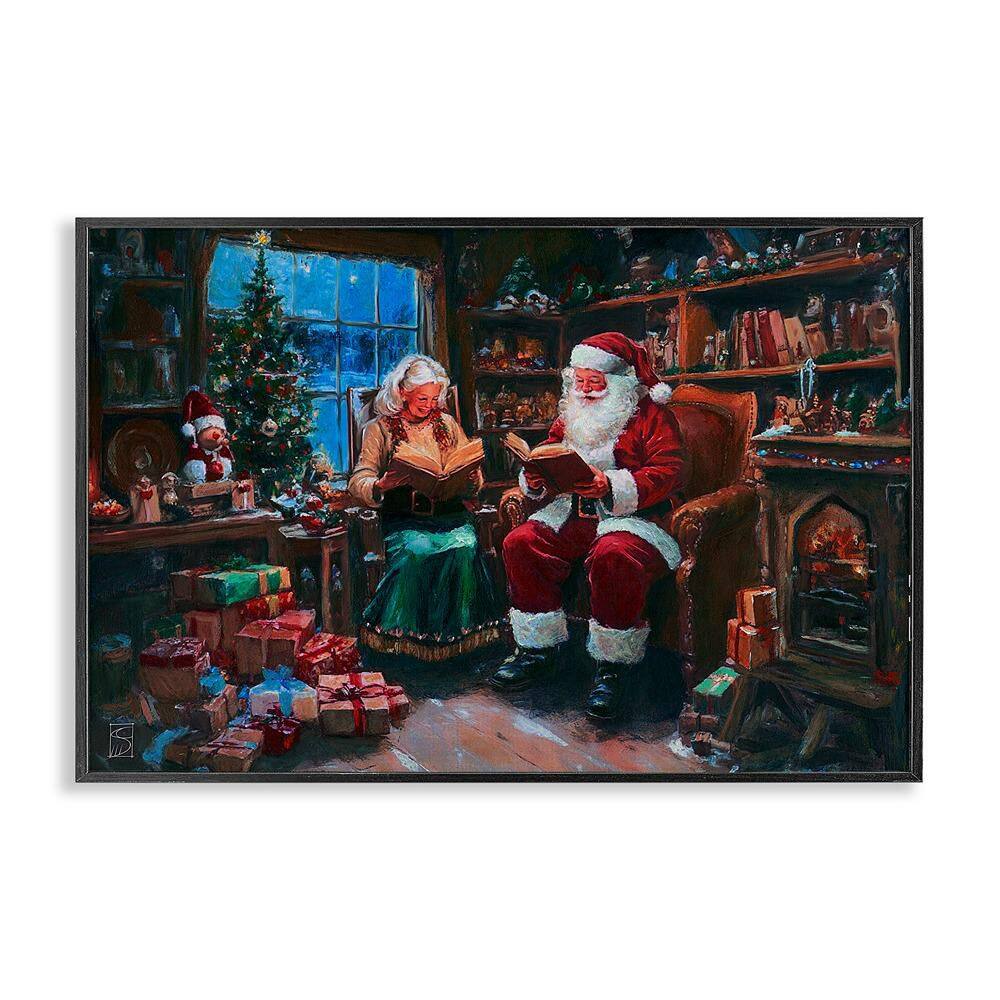Joyous Mr. and Mrs. Claus by Sara Culpepper 1-Piece Black Framed Giclee Religious Art Print 12 in. x 18 in. price history on PriceWatchPro
