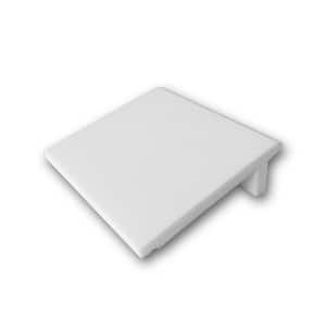 1-1/8 in. D x 3-7/8 in. W x 4 in. L Primed White High Impact Polystyrene Baseboard Moulding Sample Piece