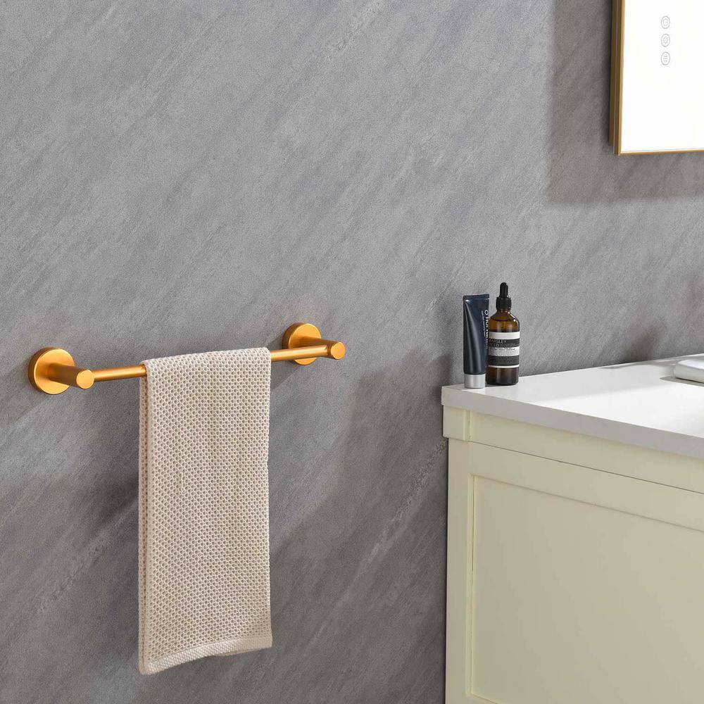Brushed Gold 6-Piece Stainless Steel Bathroom Hardware Set
