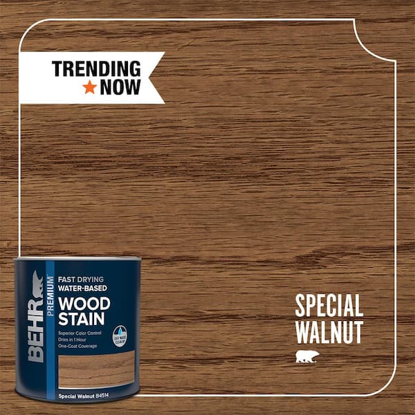 BEHR 1 qt. #TIS-514 Special Walnut Transparent Fast Drying Water-Based Interior Wood Stain