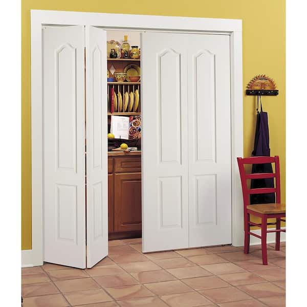 32 in. x 80 in. Camden Primed Textured Molded Composite Closet Bi-Fold Door