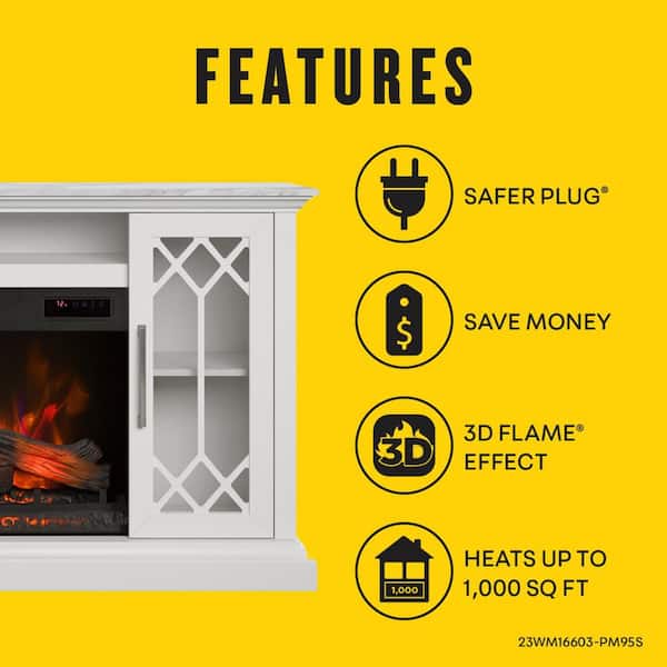 Twin Star Home Duraflame 62 in. Freestanding Electric Fireplace TV