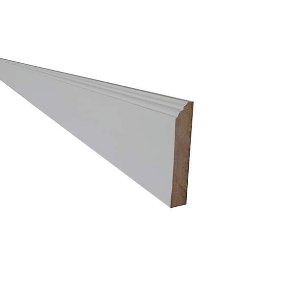 Home Decorators Collection Washington Franklin Hargrove 96 in. W x 0.75 in. D x 4 in. H in Veiled Gray Base Furniture Molding