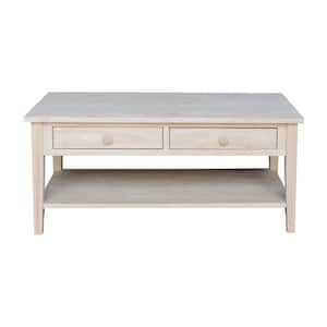 Spencer 48 in. Unfinished Large Rectangle Wood Coffee Table