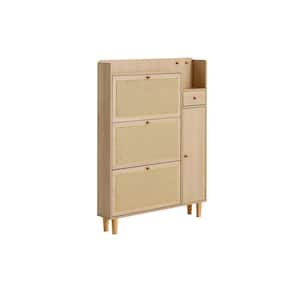 37.40 in. W x 6.61 in. D x 49.49 in. H Brown Linen Cabinet