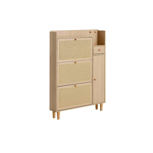 Unbranded 37.40 in. W x 6.61 in. D x 49.49 in. H Brown Linen Cabinet