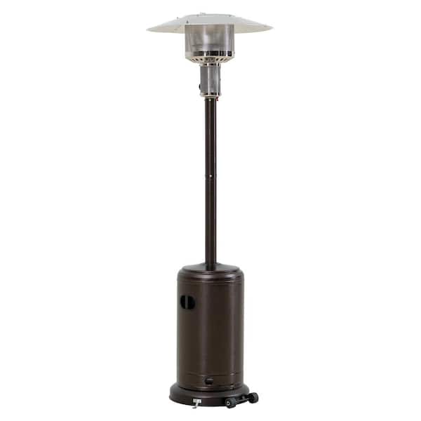 Sunjoy 47,000 BTU Patio Heater, Portable Freestanding Propane Heater, Steel Frame Outdoor Propane Heater with Wheels