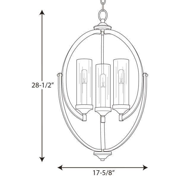Progress Lighting Evoke 6-Light Polished Nickel Transitional Chandelier
