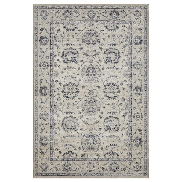 Malanie Corlia Cream 4 ft. x 6 ft. Geometric Polypropylene Indoor Area Rug