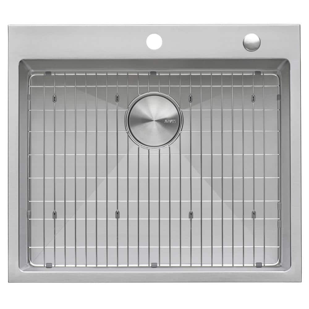 25-Inch Stainless Steel Single Bowl Drop-In Kitchen Sink