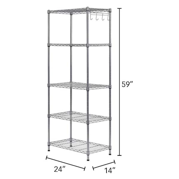 AR Shelving Galvanized Wire Deck Shelving — 4 Shelves, 880-Lb. Capacity per  Shelf, 59.5in.W x 24in.D x 71in.H, Model# TRM18401K/10-37ZG00