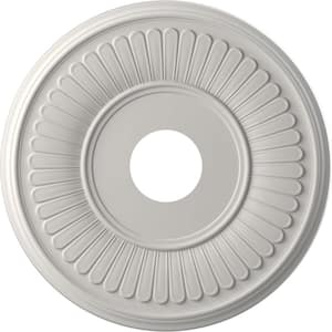16 in. O.D. x 3-1/2 in. I.D. x 1 in. P Berkshire Thermoformed PVC Ceiling Medallion in UltraCover Satin Blossom White