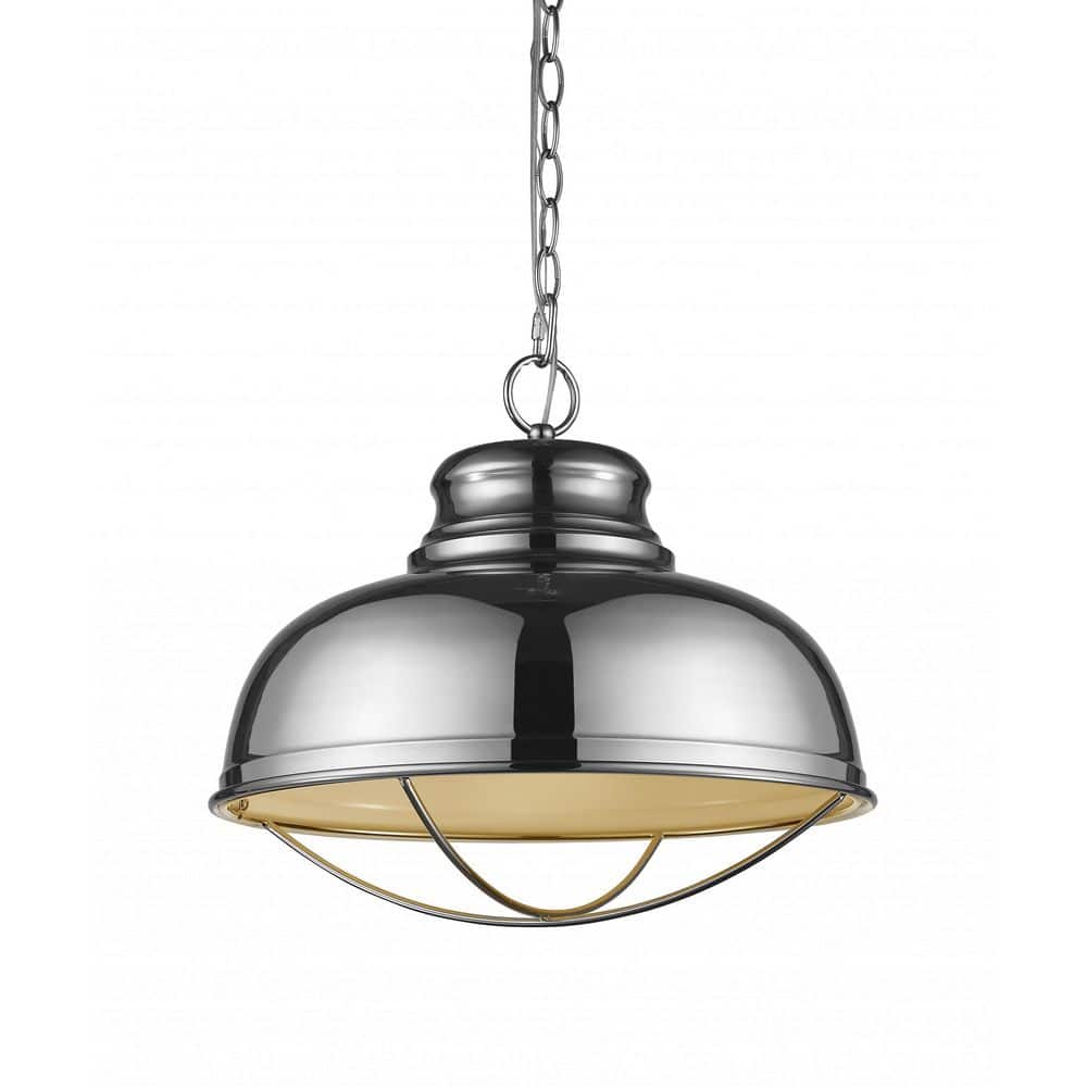 100-Watt 1-Light Nickel Pendant Light with Metal, No Bulbs Included price history on PriceWatchPro