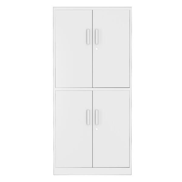 White Steel Freestanding Storage Filing with 4Levels and 4