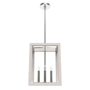 Squire Manor 4-Light Distressed White Candlestick Pendant Light