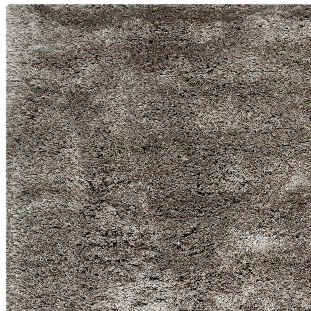 South Beach 6' x 6' Silver Synthetic Shag Rug