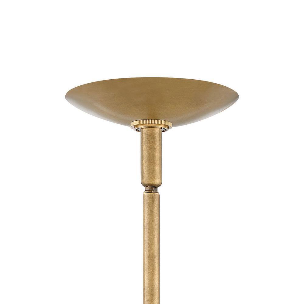 Heritage Brass Clear Globe Pendant Light with Adjustable Height