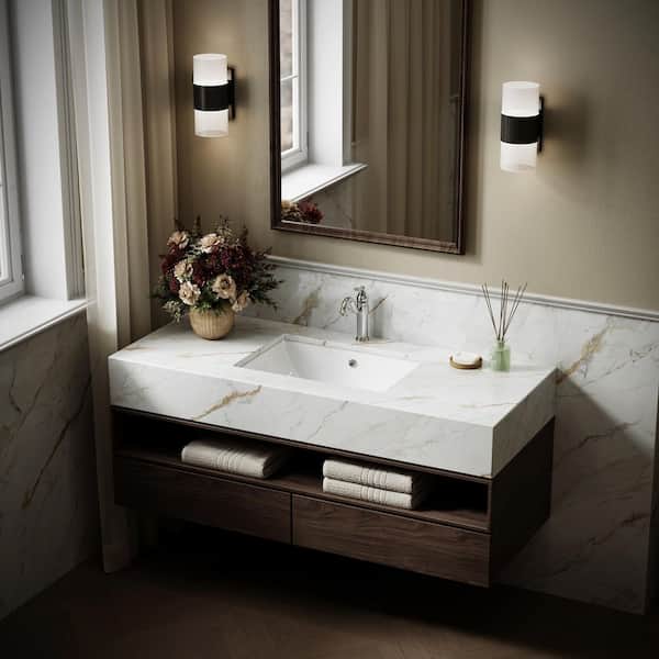 HOROW 23.6 in. x 15.7 in. W Rectangle Undermount Bathroom Sink in