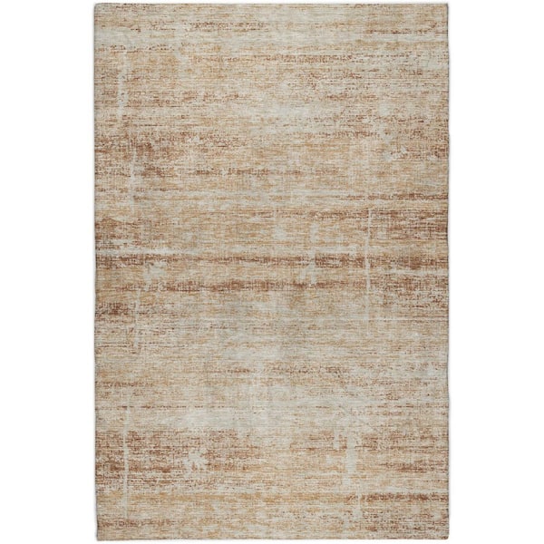 Dream Shag Premium Machine Washable Abstract ADS747 Copper 9 ft. x 12 ft. Area Rug