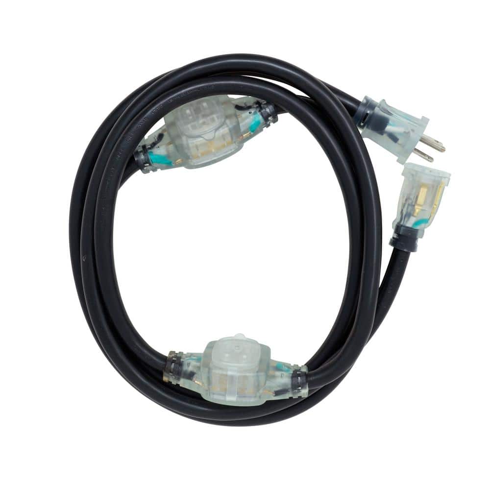 9 ft. 14/3 STW Tri-Source (Multi-Outlet) Outdoor Medium-Duty Power Block Extension Cord price history on PriceWatchPro