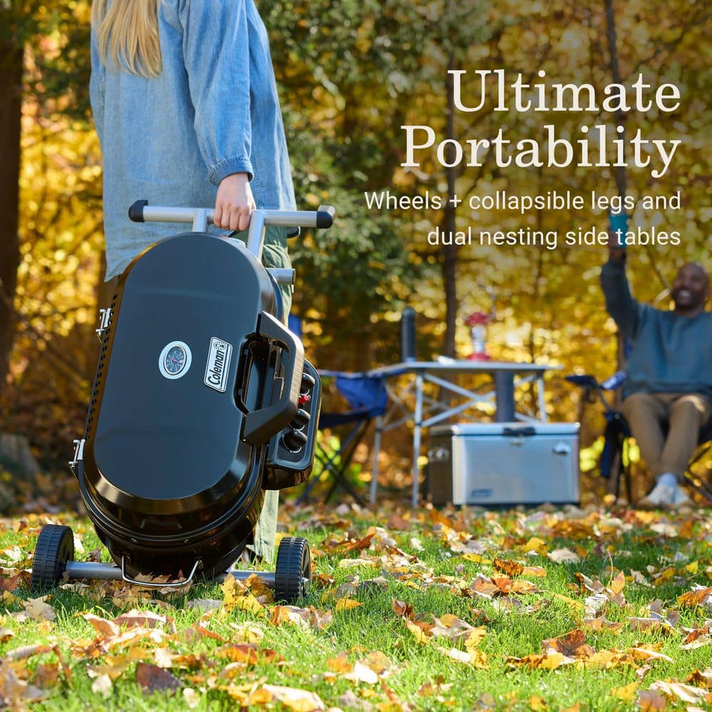 Coleman Blue Portable Propane Gas Grill with Stand