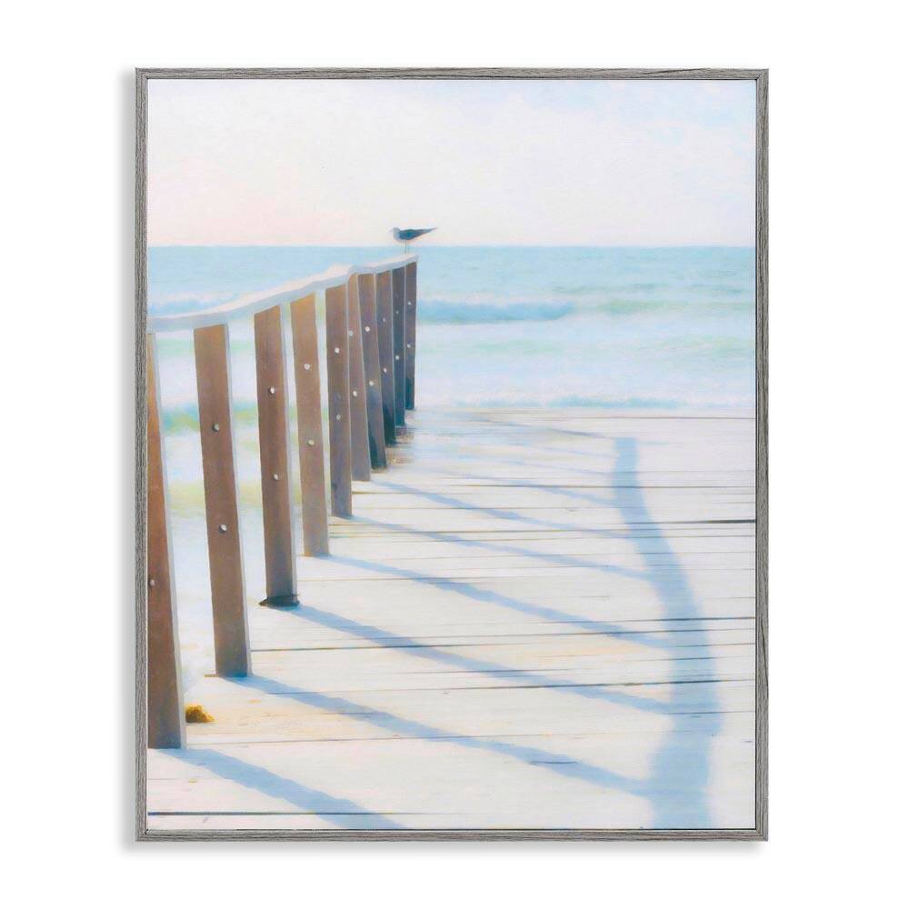 Perched For Best View by Graffi*tee Studios Gray Framed Coastal Giclee Art Print 14 in. x 11 in. price history on PriceWatchPro