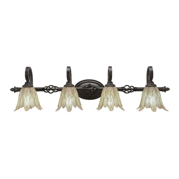 Unbranded Bridgewater 39.5 in. 4-Light Dark Granite Vanity Light