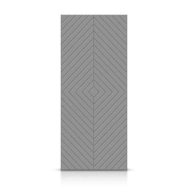 CALHOME 42 in. x 80 in. Hollow Core Light Gray Stained Composite MDF Interior Door Slab