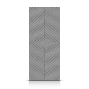 36 in. x 84 in. Hollow Core Light Gray Stained Composite MDF Interior Door Slab