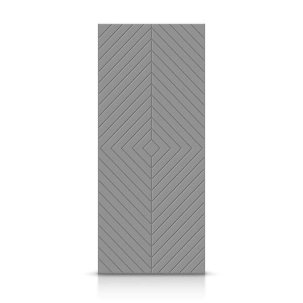 CALHOME 42 in. x 84 in. Hollow Core Light Gray Stained Composite MDF Interior Door Slab
