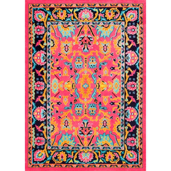 Rosana Floral Machine Washable Indoor/Outdoor Area Rug — nuLOOM