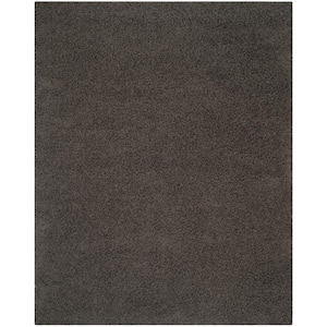 Athens Shag Dark Gray 8 ft. x 10 ft. Solid Area Rug