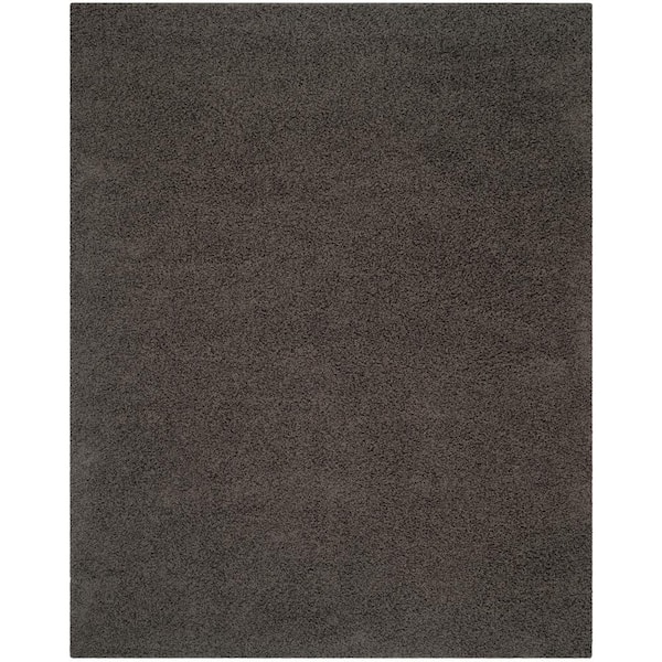 SAFAVIEH Athens Shag Dark Gray 9 ft. x 12 ft. Solid Area Rug