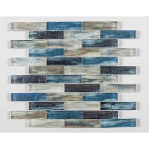 Giovan Jorell Gray/White 11-3/4 in. x 11-3/4 in. Textured Glass Brick Joint Mosaic Tile (4.8 sq. ft./Case)