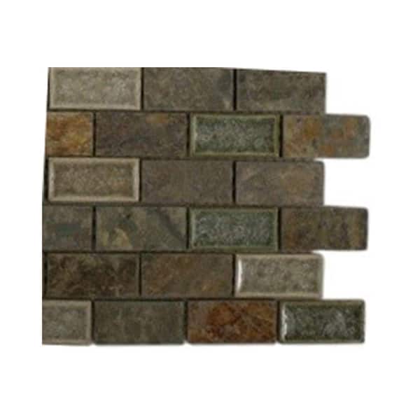 Ivy Hill Tile Roman Selection Emperial Slate 3 in. x 6 in. x 8 mm Mixed Materials Floor and Wall Tile Sample