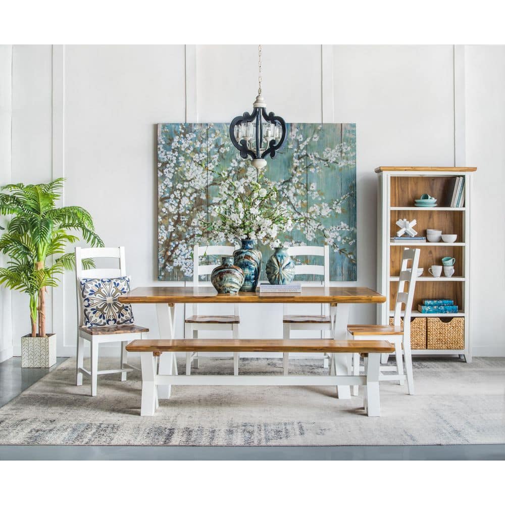 6 Lights White Natural Wood Hanging Light Wood Chandelier for Kitchen Living Dining Room with No Bulbs Included price history on PriceWatchPro