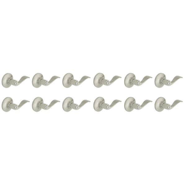 Wave Satin Nickel Bed/Bath Door Lever 12-Pack