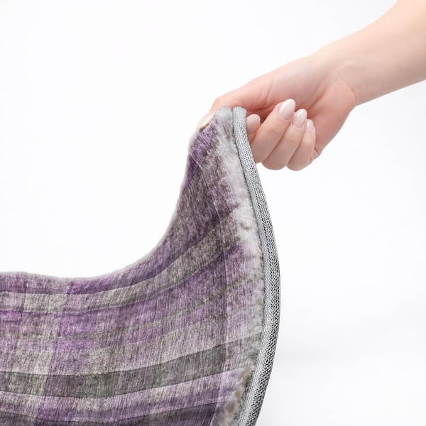 Dream Shag Premium Machine Washable Abstract ADS548 Purple 10 ft. x 14 ft. Area Rug