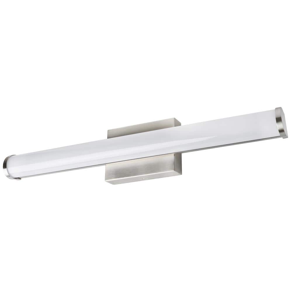 Sunlite 24 in. 1-Light Brushed Nickel LED Vanity Light Dimmable 1750 Lumens  Bar with Selectable CCT Switch 3000K 4000K 5000K HD03578-1 The Home Depot