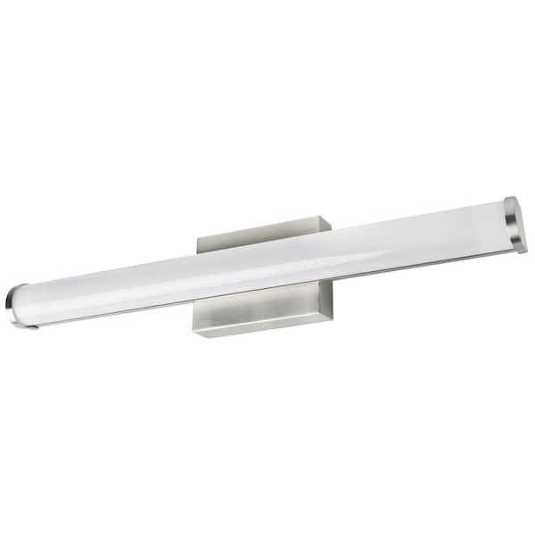 TRUE FINE 24 in. 3-Light Brushed Nickel Modern/Contemporary LED Bathroom  Vanity Light Bar TD120002W-LED - The Home Depot