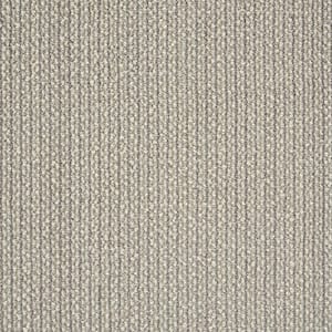 Panorama Tweed - Alloy - Gray 12 ft. 36 oz. Wool Loop Installed Carpet