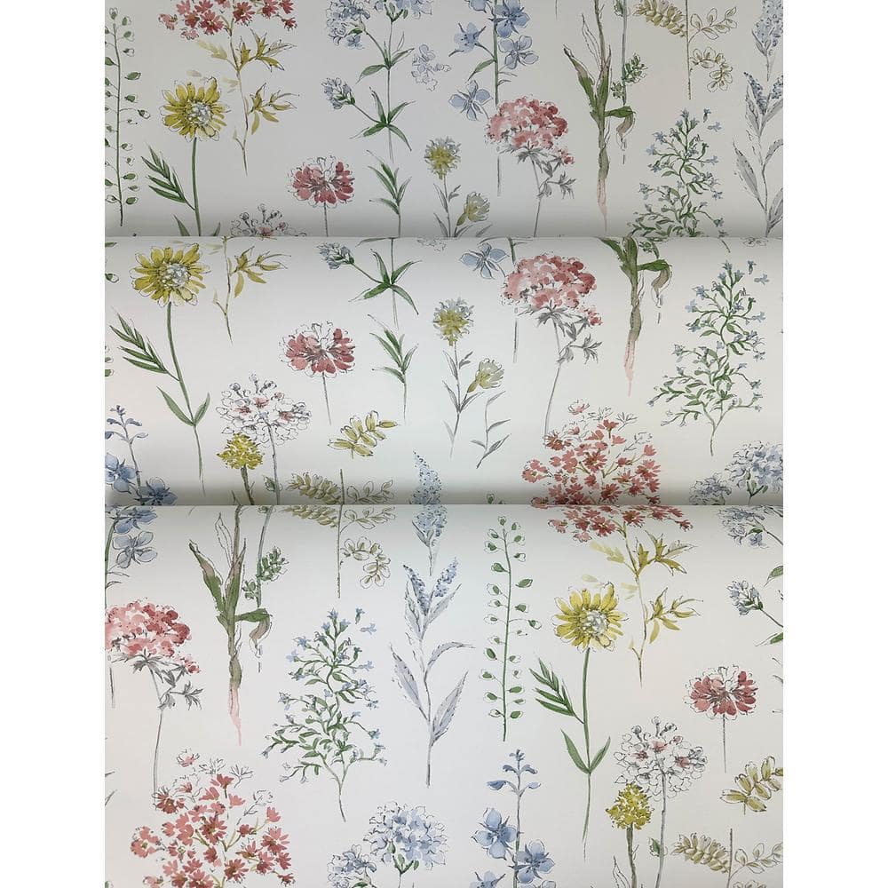 Multicolor Wildflower Pre-pasted Washable Wallpaper